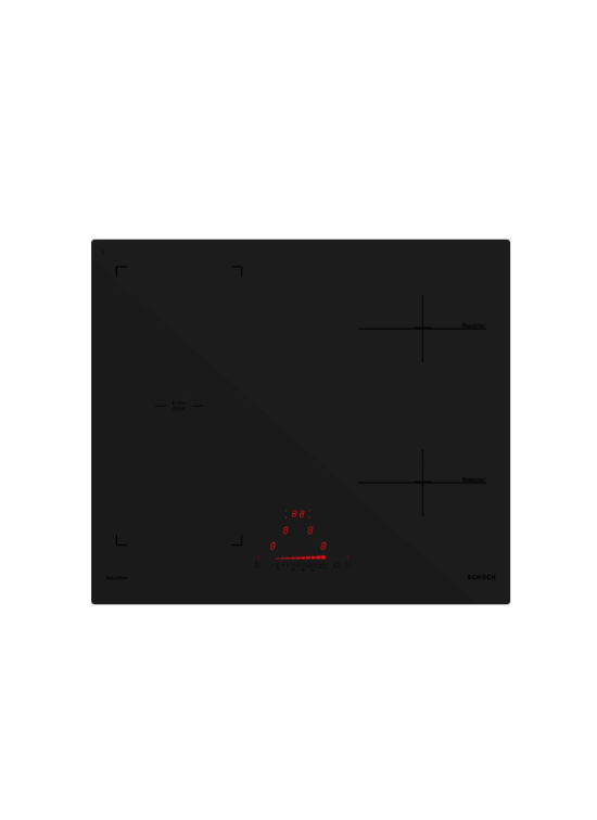 SCHOCK SCHSTIB64BKE PIANO INDUZIONE 60 CM NERO OPACO