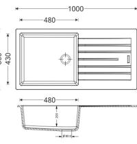 APELL PTPL1001GO - AVENA LAVELLO - 100x50 - 1V. + GOCC. - 1 - Gallery