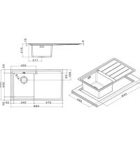 APELL  LNP861IRBC LAVELLO INOX 86 X 50  VASCA A SINISTRA - 1 - Gallery