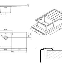 APELL LNP861ILBC LAVELLO INCASSO 86 X 50 VASCA A DESTRA - 1 - Gallery