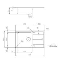 FOSTER 3218001 - LAVELLO EVO DA INCASSO - 1 V. DX + GOCC. SX - ACCIAO INOX SPAZZOLATO - 1 - Gallery