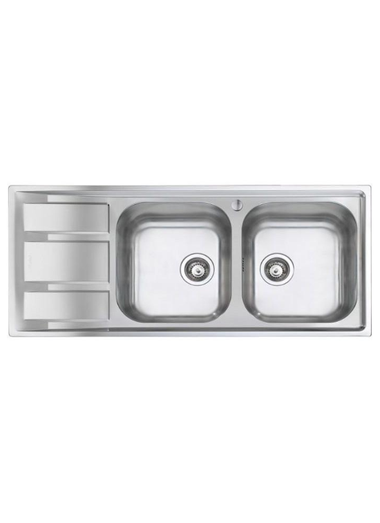 FOSTER FM1972061 LAVELLO 116X50 2VASCHE DX GOCCIOLATOIO SX INOX
