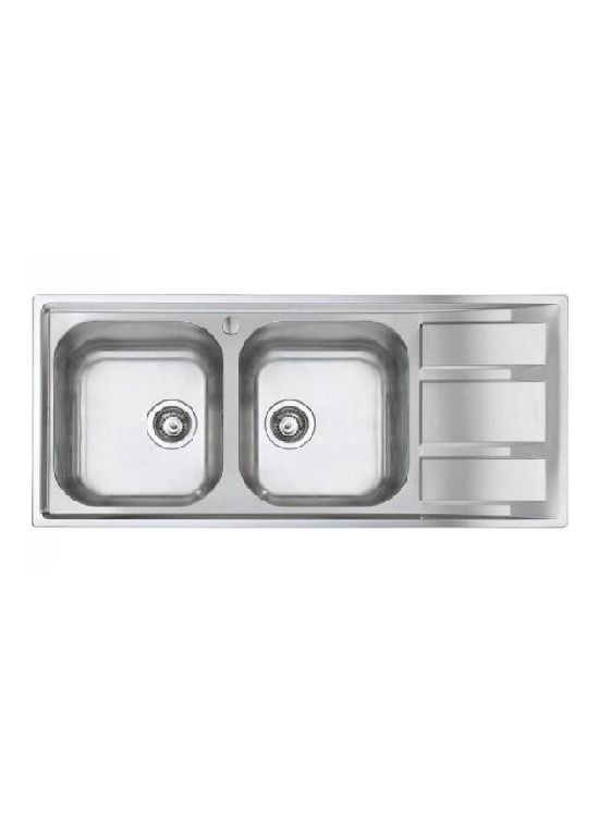 FOSTER FM1972062  LAVELLO 116X50 2VASCHE SX GOCCIOLATOIO DX INOX