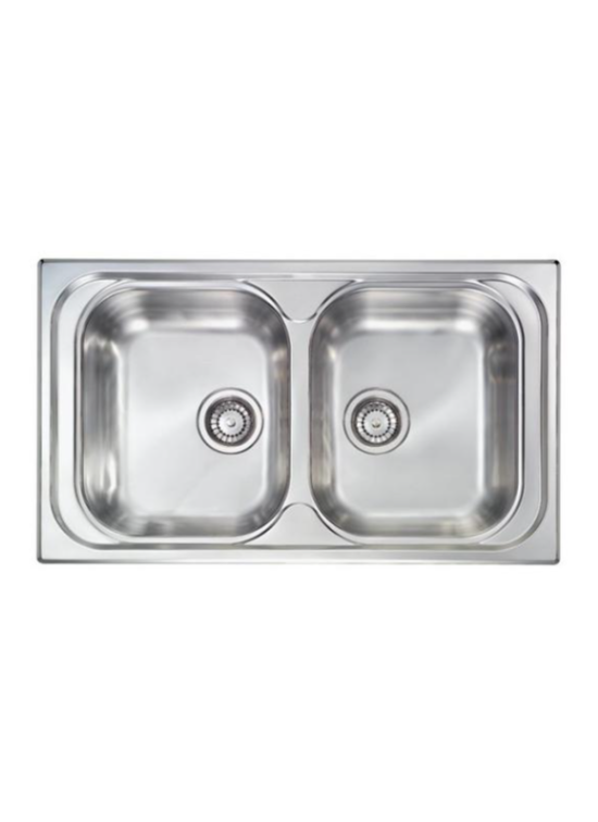 CM ATLANTIC 010594 2VASCHE  86x50 - ACCIAIO INOX ANTIGRAFFIO