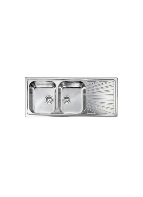 CM LAVELLI 011447S - LAVELLO DA INCASSO - 2V. + GOCC. - INOX SATINATO