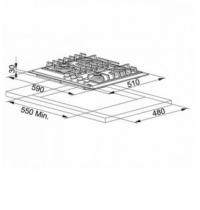 FRANKE FHNL6043GTCXSE PIANO COTTURA 4 FUOCHI INOX  106.0546.562 - 1 - Gallery