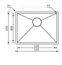 CM FILOQUADRA 011908 SERIE PROFILO SLIM ACCIAIO SATINATO F3 LAVELLO 1VASCA  cm.57x45 - 1 - Gallery