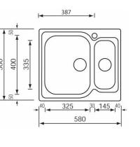 CM - MATICO  LAVELLO  - 1V+1/2 CM 58x50 INOX - 1 - Gallery