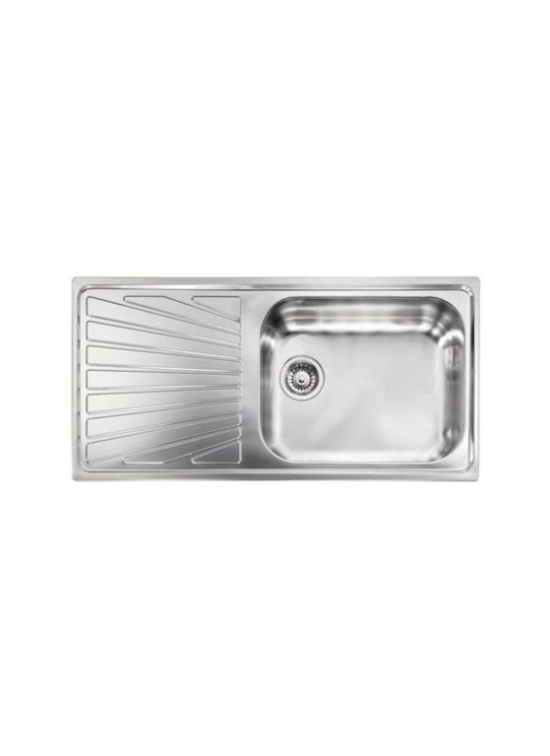 CM LAVELLI 011446D - LAVELLO DA INCASSO COMETA - 1 V. DX + GOCC. SX - 100x50 - ACCIAIO INOX SATINATO