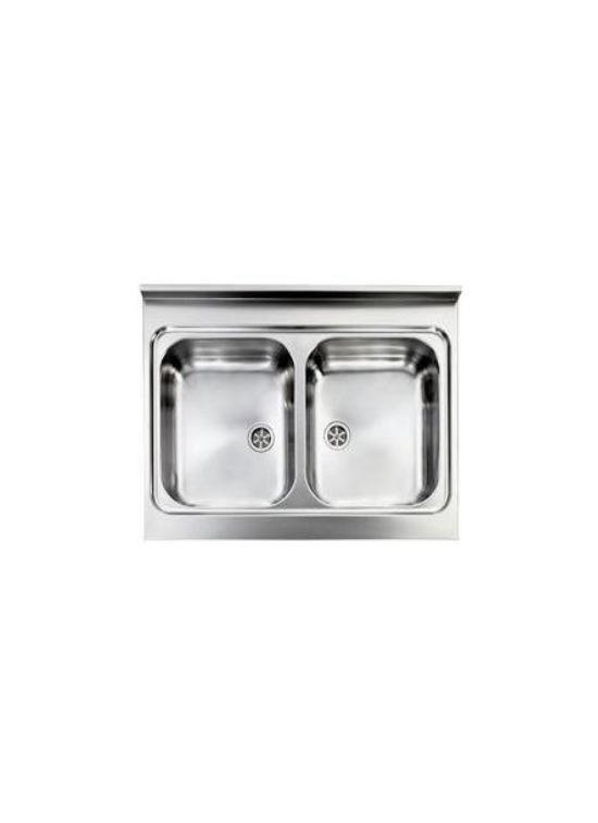 CM ROSSANA 031132  LAVELLO 2 VASCHE  CM 80X60