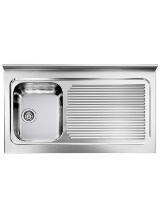 CM LAVELLI 031135SX - LAVELLO ROSSANA DA APPOGGIO - 1 V. SX + GOCC. DX - 105x60 - INOX SATINATO