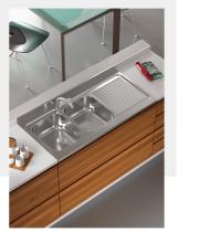 CM LAVELLI 031135SX - LAVELLO ROSSANA DA APPOGGIO - 1 V. SX + GOCC. DX - 105x60 - INOX SATINATO - 3 - Gallery