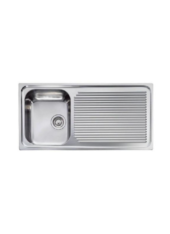 CM LAVELLI 011045S - LAVELLO DA INCASSO AURORA - 1V. SX + GOCC. DX - 101x50 - ACCIAIO INOX SATINATO