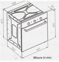STAYLUX B66SF3 - FORNO ELETTR. DA INCASSO VENT. - 4 FUNZ. COTT. - CL:
