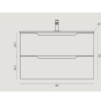 MOBILE BAGNO PARIGI CM 80 VERDE in Kit - 1 - Gallery