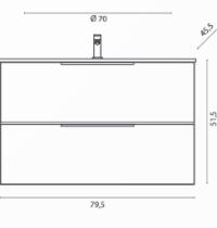 MOBILE BAGNO PARIGI in kit ROSA CM 80 - 1 - Gallery