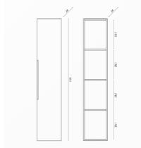 PENSILE A COLONNA PARIGI GRIGIO 150X24 in Kit - 1 - Gallery