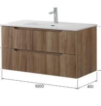 MOBILE BAGNO VIENNA CANNETTATO ROVERE CM 100 - 1 - Gallery