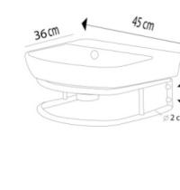 BAGNO STONE in KIT CM 45 metallo nero sospeso - 1 - Gallery