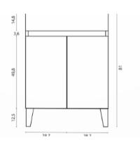 LAVATOIO VELA  CM 60 x 46 rovere grigio - 4 - Gallery
