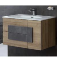 MOBILE BAGNO CITY ROVERE CM 80 rovere e pietra - 1 - Gallery