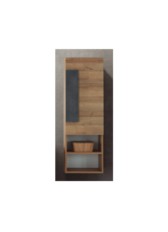 Pensile bagno CITY ROVERE con pietra cm H135 x L45