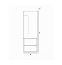 Pensile bagno CITY ROVERE con pietra cm H135 x L45 - 2 - Gallery