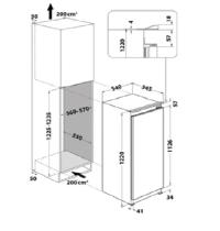 INDESIT S12A1D/I2 - FRIGO MONOP. DA INCASSO - STAT. - CL: