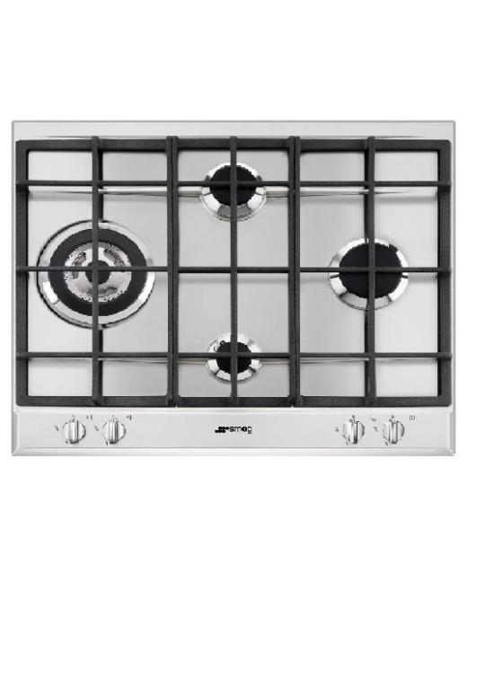 SMEG P261XGH - PIANO COTTURA 3GAS+DOPPIA CORONA INOX