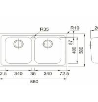 FRANKE RRX620 LAVELLO 86X50 2 VASCHE INOX  101.0053.243 - 1 - Gallery