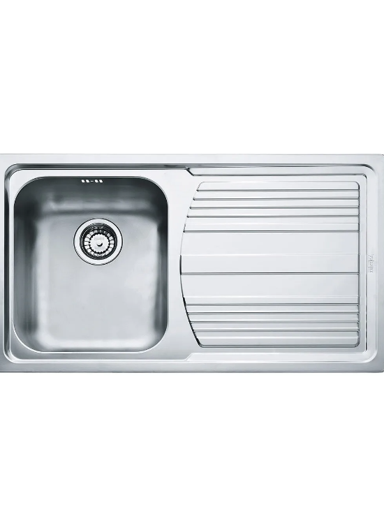 Franke  Lavello 1 vasca, incasso, 86 x 50 cm,  gocciolatoio destro, inox sat. LLX 611-L Logica Line