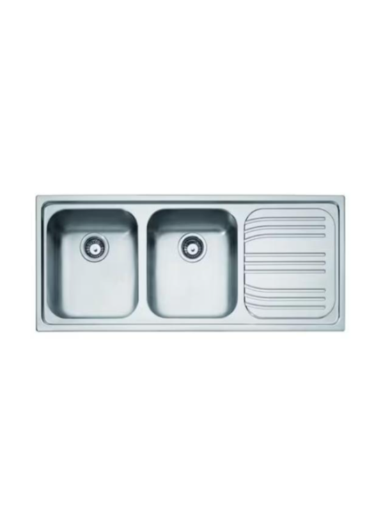 FRANKE RRX 621 - LAVELLO RADAR DA INCASSO - 2V. SX + GOCC. DX - INOX