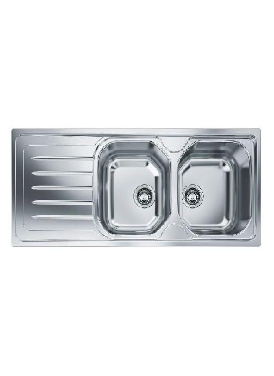 FRANKE OLL621 LAVELLO SERIE ONDA 116X50 2V DX+ GOCC.SX  DEKOR  101.0180.275