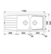 FRANKE  ATG621 BIANCO  cm.116x50 - art. 9899451 - 1 - Gallery