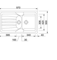 FRANKE COG 651 LAVELLO 97X50 1VASCA +1/2 BIANCO PURO 9899399 - 1 - Gallery