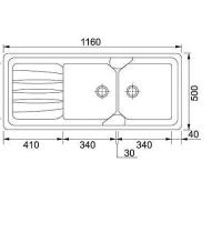 FRANKE COG621 LAVELLO 116X50 2VASCHE+GOCC BIANCO PURO  9899389 - 1 - Gallery