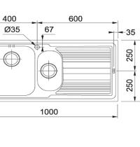FRANKE LLX651 LAVELLO 100X50 1VASCA 1/2 DX INOX 1010085812 - 2 - Gallery