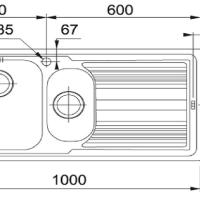 FRANKE LLX651 LAVELLO 100X50 1VASCA+1/2 SX + GOCC DX  1010085810 - 1 - Gallery