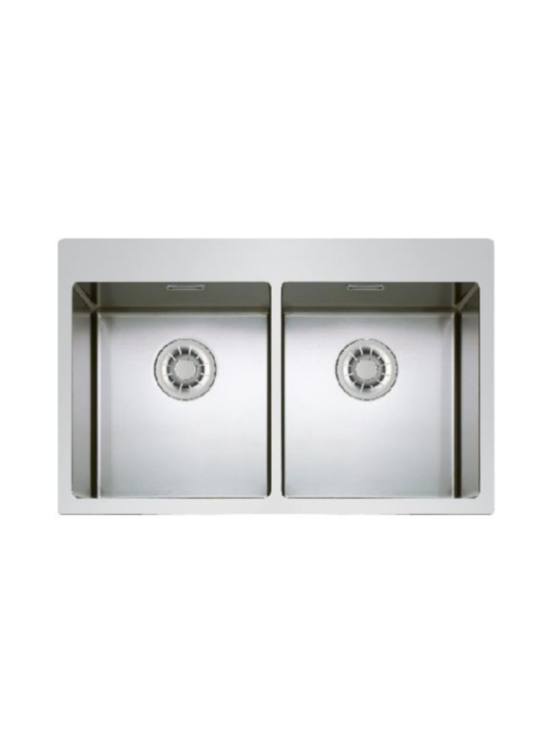 CM LAVELLI LUMEN SMART MIX - LAVELLO - 2 V. - NO GOCC. - 74x49.5 - ACCIAIO INNOX SATINATO