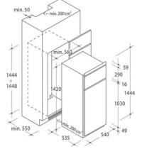 CANDY CELDP2450H - FRIGORIFERO  DOPPIA PORTA H 144  STATICO - CL: