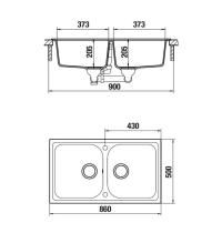 SCHOCK FOMN200A01 SERIE FORMHAUS N.2 VASCHE DA CM 86 X 50  VARIANTE COLORE 01 BIANCO ASSOLUTO - 1 - Gallery