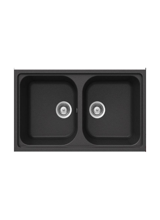 SCHOCK  FOMN20013  LAVELLO 86 X 50 2 VASCHE   NERO ASSOLUTO