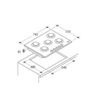 CANDY CFX75    PIANO COTTURA CM 75 INOX - 1 - Gallery
