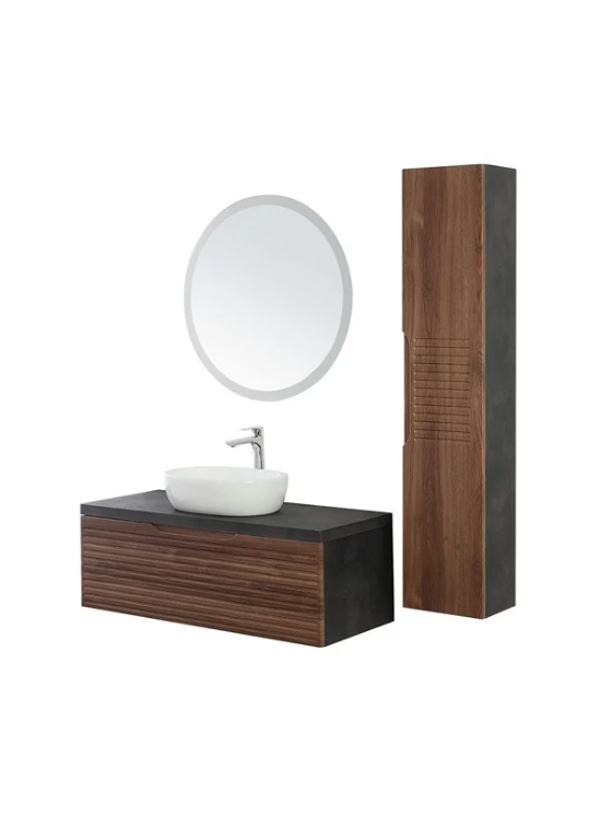 MOBILE BAGNO LIDO CM 110 sospeso  noce-ardesia
