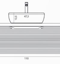 MOBILE BAGNO LIDO CM 110 sospeso  noce-ardesia - 3 - Gallery