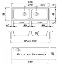 PLADOS PL0862 LAVELLO 86X50 2V BIANCO - 1 - Gallery