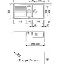 PLADOS ATLANTIC PL0991  LAVELLO 99X50  1V 1/2  BIANCO OPALE UG 90 - 1 - Gallery