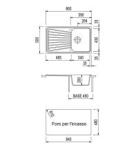 PLADOS  SP 0861 UQ 01  LAVELLO 86X50 1 VASCA BIANCO - 1 - Gallery
