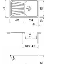 PLADOS SPAZIO SP0791 87 1 VASCA +GOCCIOLATOIO  CM 79 X 50 BIANCO ANTICO 87 - 1 - Gallery