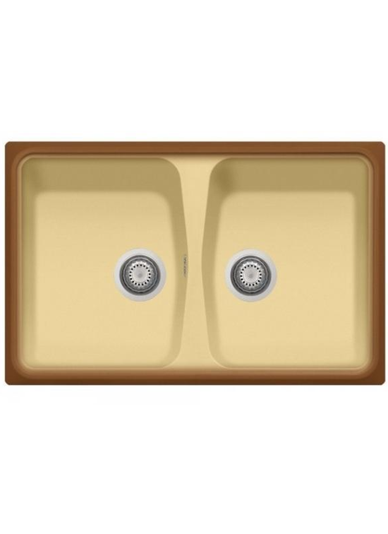 PLADOS SP0792 66 SERIE SPAZIO CM 79 X 50 DUE VASCHE  COLORE TERRA DI FRANCIA